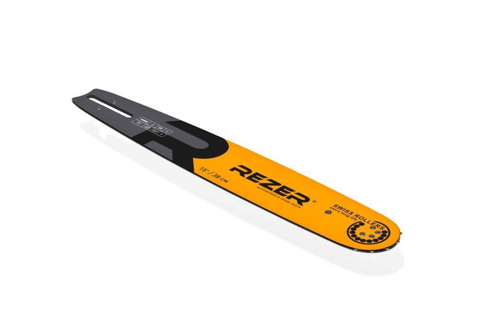 Длина шины, см: 38 (15”) Ширина паза, мм: 1,3 (0,050”) Шаг цепи, мм: 8,25 (0,325”)