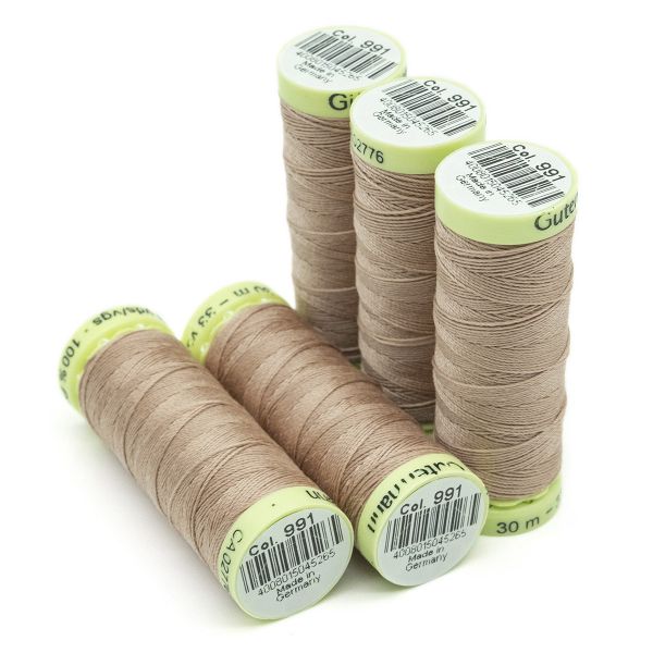 Нитки отделочные Gutermann Top Stitch 30 (30 метров), 5 кат. | 991 розово-бежевая пудра