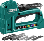 KRAFTOOL Universal 7-в-1: 53 (A/10/JT21) 23GA(6-14мм) / 140 (G/11/57) 20GA(8-14 мм)/13/ 53F/36/500, универсальный легкий степлер (31524)