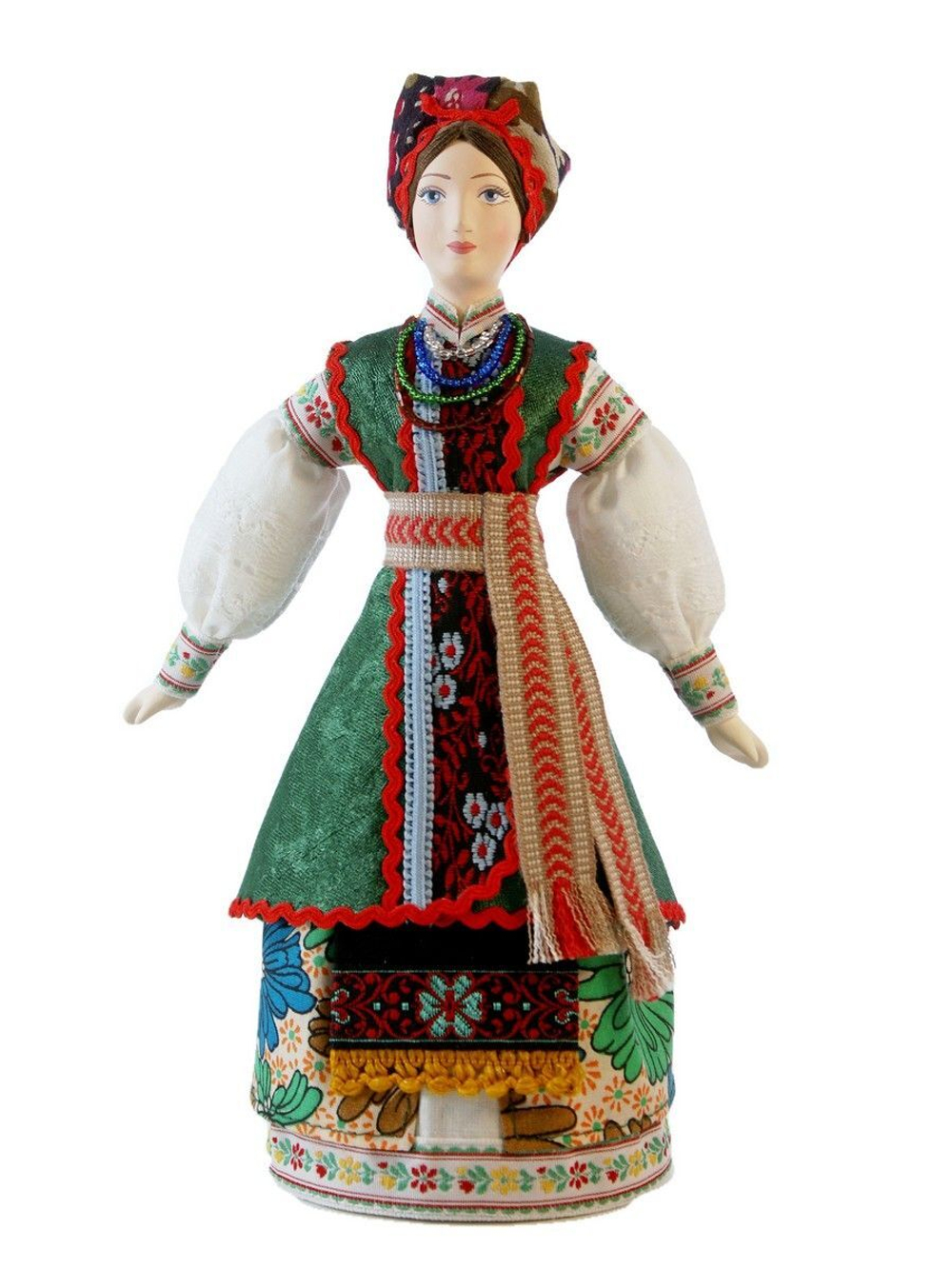 Кукла фарфоровая Украинка в праздничном костюме Киевской губернии