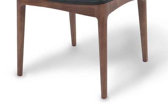 Стул деревянный обеденный с мягким сиденьем Elbow 2 темный ясень