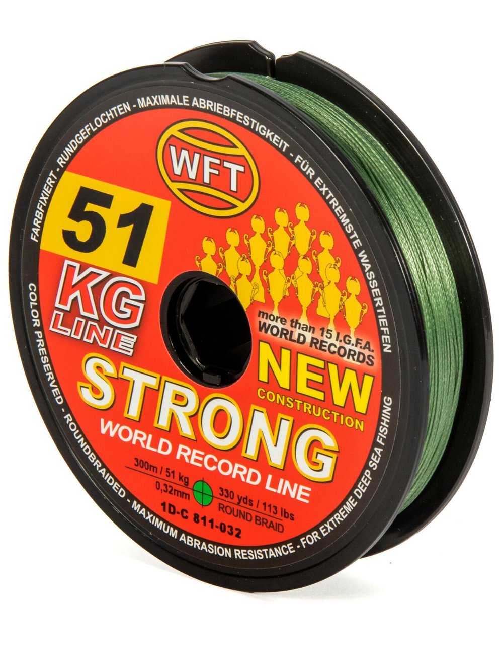 Шнур плетёный WFT KG STRONG Green 300/032