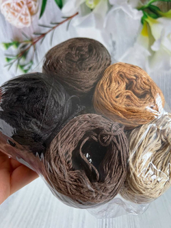 Пряжа для вязания BOURET-rope Бурет шелк шнур микс клубков