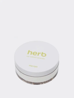 MN Herb Green No-Sebum Powder, 6.5g - Матирующая рассыпчатая пудра с комплексом трав