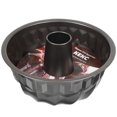 Форма для выпечки сталь, 24.5х24.5х10.5 см, антиприг, кругл, Кекс, Y4-3643