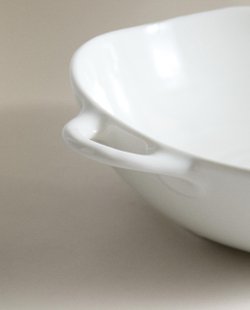 Zara Home блюдо сервировочное из фарфора, цвет белый, 17.3 см