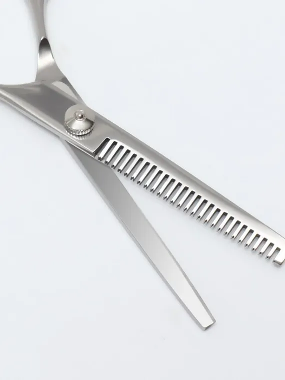 Ножницы филировочные с упором, лезвие — 6,5 см, цвет серебристый