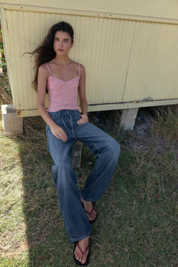 ZARA ДЖИНСЫ TRF RELAXED FIT СО СРЕДНЕЙ ПОСАДКОЙ, МОРСКОЙ СИНИЙ