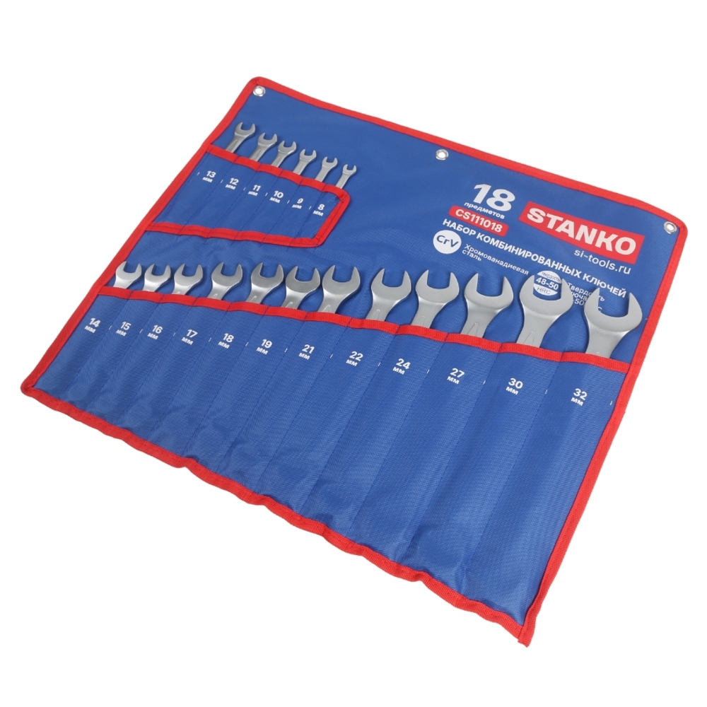 CS111018 Набор ключей комбинированных 18 предметов (8-32мм)