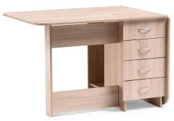 Стол-книжка Глория 606 М 182,2х78х75 с ящиками дуб сонома