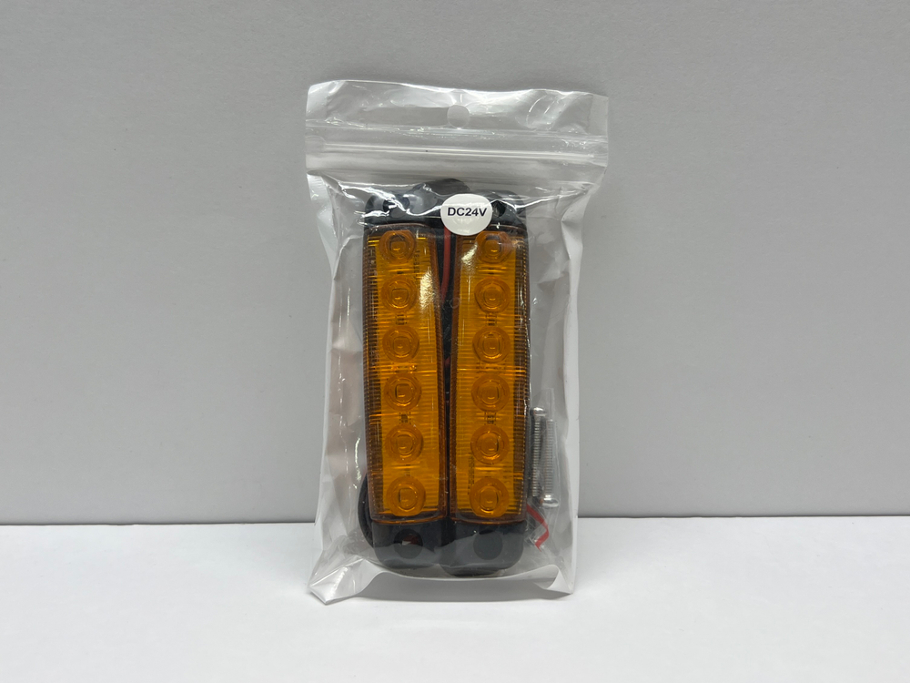 24V / Боковые Светодиодные габаритные огни, 24 вольта, оранжевый, Яркий Стиль (2 шт. / комплект) -