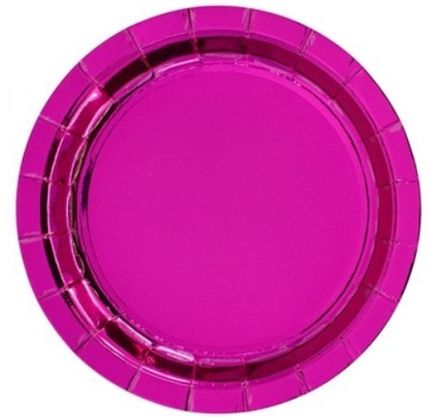 Тарелки "Розовый металлик" 17 см