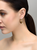 Серьги "Amour" gold с тигровым глазом