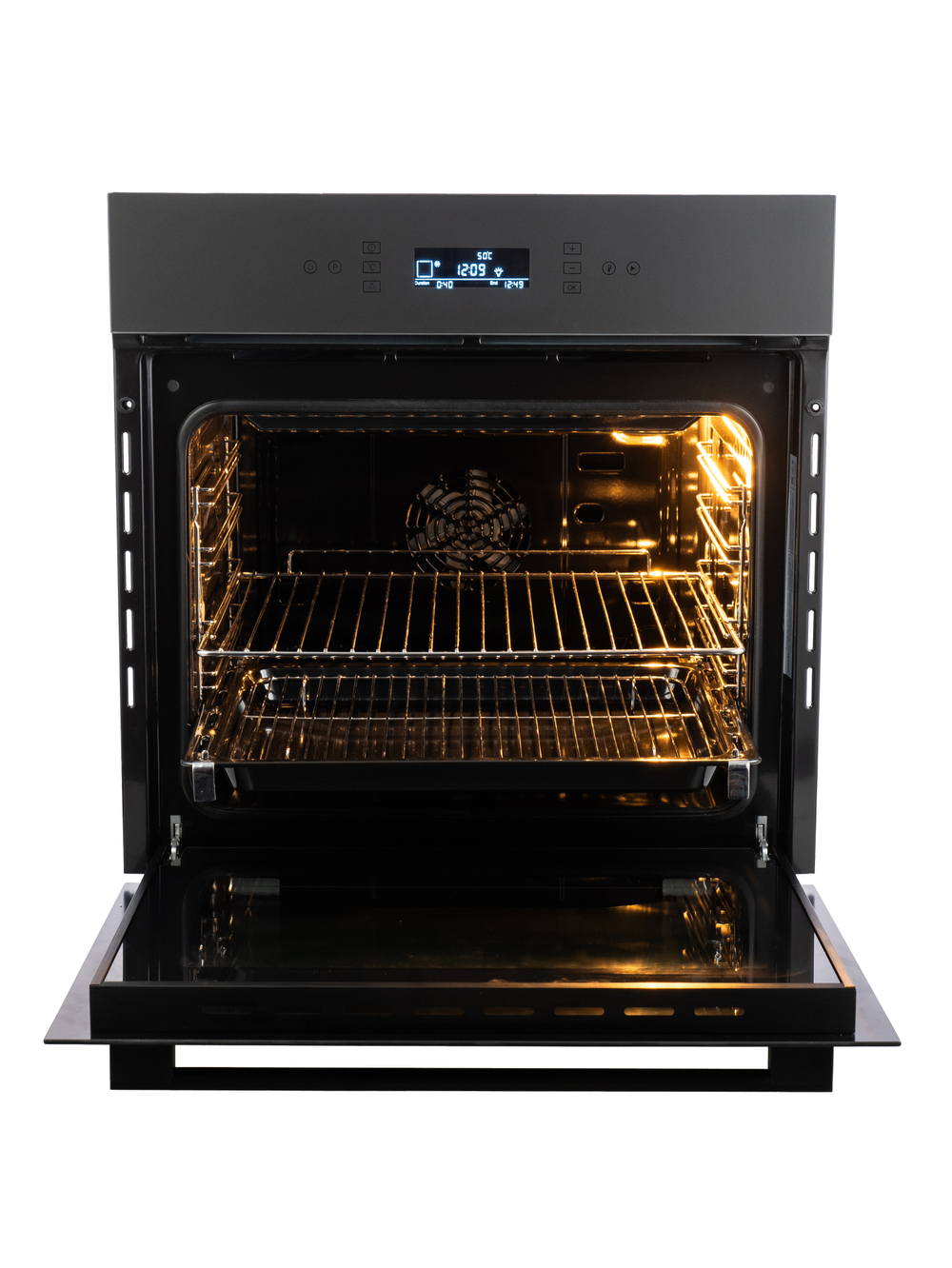 Духовой шкаф электрический встраиваемый MBO 6711W-NMT (BLACK) черный нано- матовое стекло, 70л, 11 режимов, до 250 Со (MACBI)