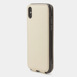 Чехол для iPhone X/XS из натуральной кожи теленка, молочного цвета