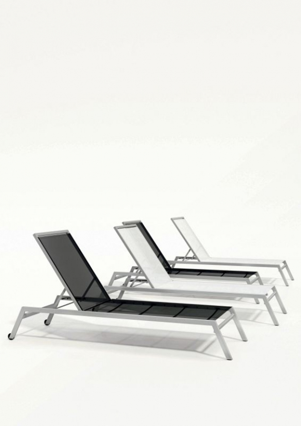 Шезлонг-лежак металлический Papatya Zen, антрацит