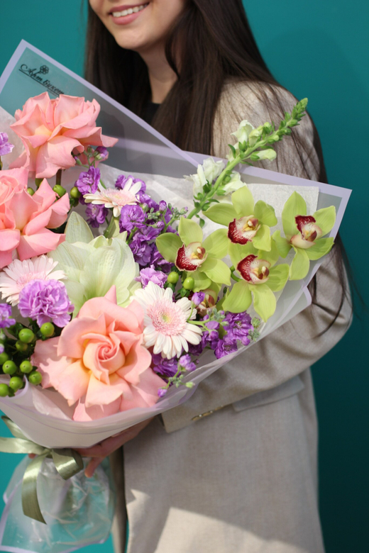 Букет "Зеленый в моде"