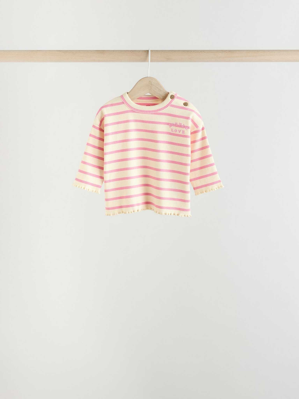 Лонгслив и легинсы в комплекте для малышей Next E66-976, 3 шт., Молочный, Розовый