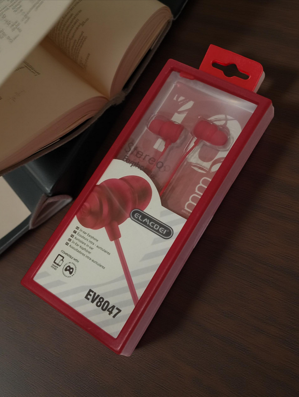 Наушники проводные Stereo Elmcoei (микрофон/Jack 3.5мм.)