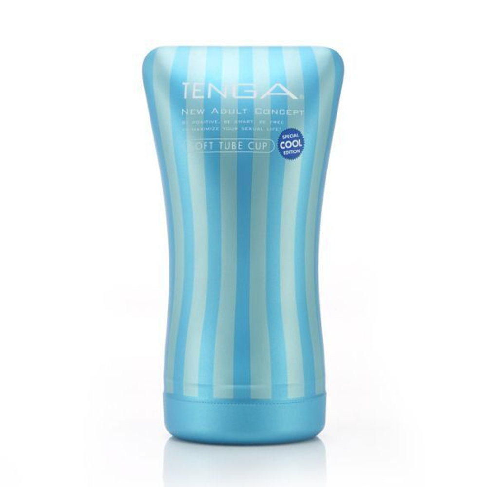 Мастурбатор COOL TENGA Soft Tube CUP (Цвет: голубой)