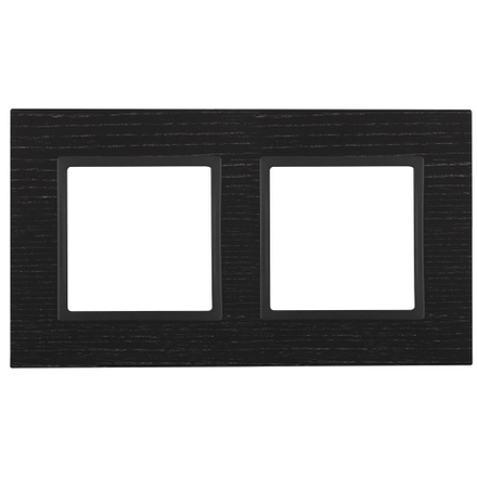 14-5302-05 ЭРА Рамка на 2 поста, дерево, Эра Elegance, чёрн.дерево+антр