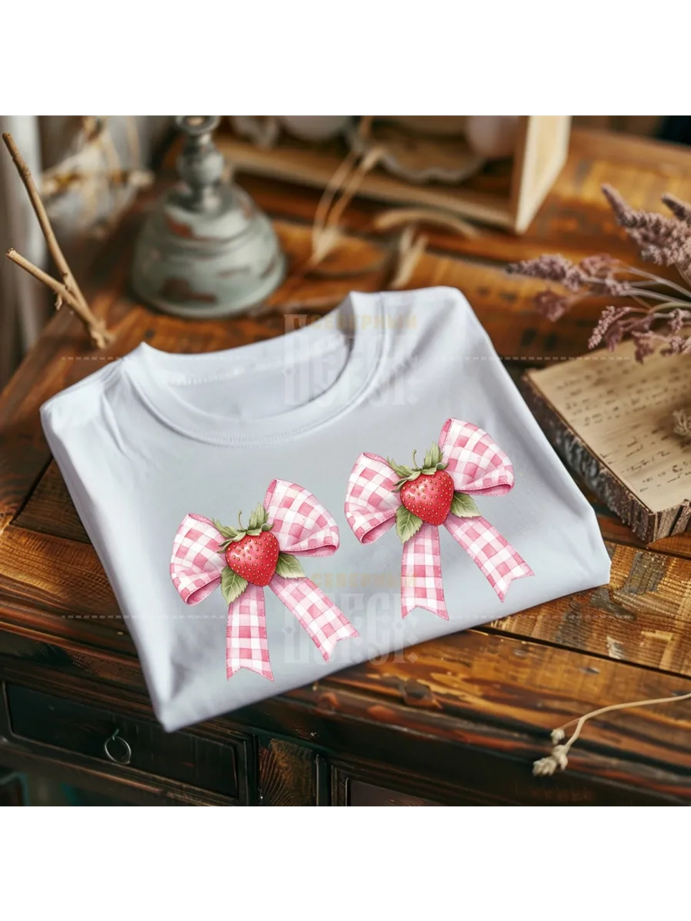 Термонаклейка на одежду, термопринт набор Клубника