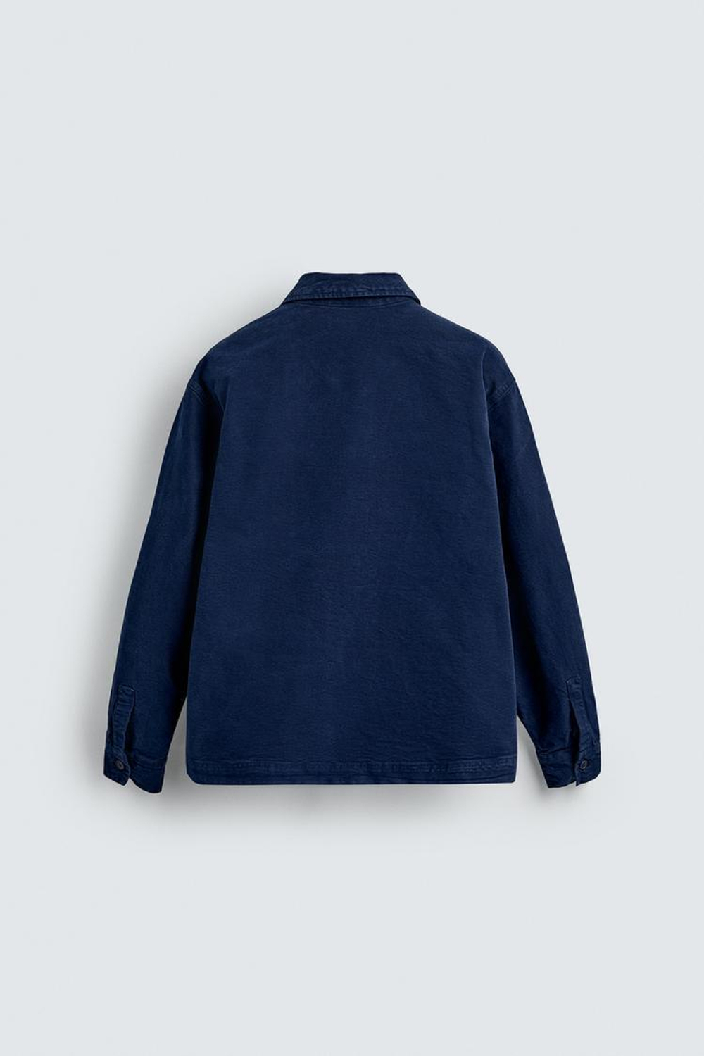 ZARA КУРТКА-РУБАШКА СТРУКТУРНОГО КРОЯ С КАРМАНАМИ, ЯРКО-СИНИЙ