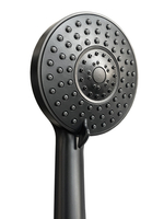 Душевой гарнитур черный с мыльницей CULTO JET BLACK SS01JTB