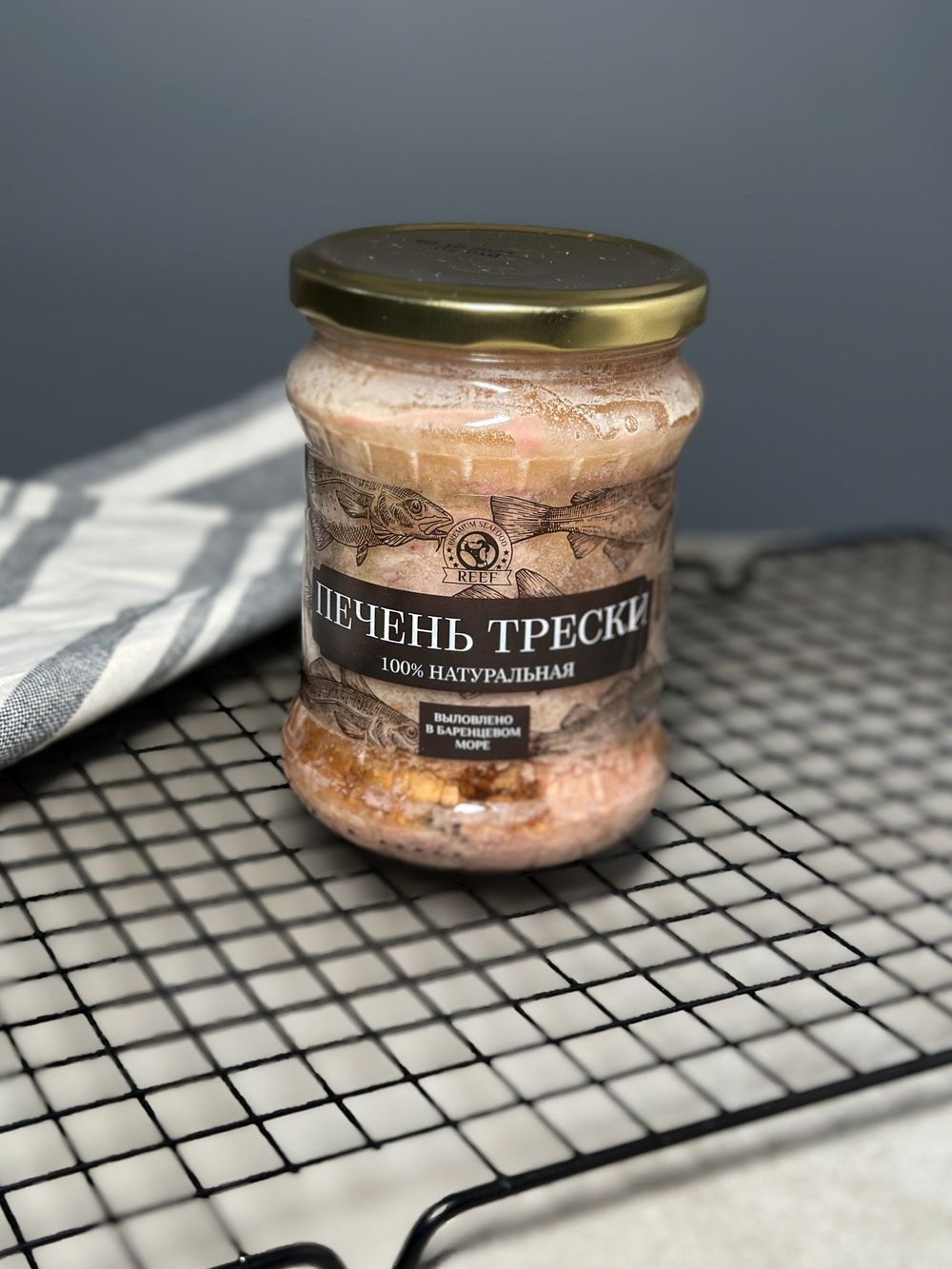 Печень Трески Мурманская, стекляная банка 500 гр.