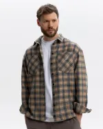 Рубашка Outerkit Timber серый/бежевый