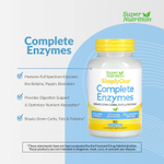 Super Nutrition, SimplyOne®, комплекс ферментов с бетаина гидрохлоридом, экстрактом жёлчи крупного рогатого скота, ферментами полного спектра и бромелаином, 90 капсул