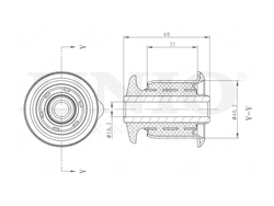 Сайлентблок передний переднего верхнего рычага UNIO RMP-20602