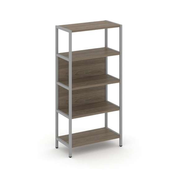 Shelf System Односекционный стеллаж четырехярусный SN.STM-411 Вяз Благородный/Металл Серый 810*400*1