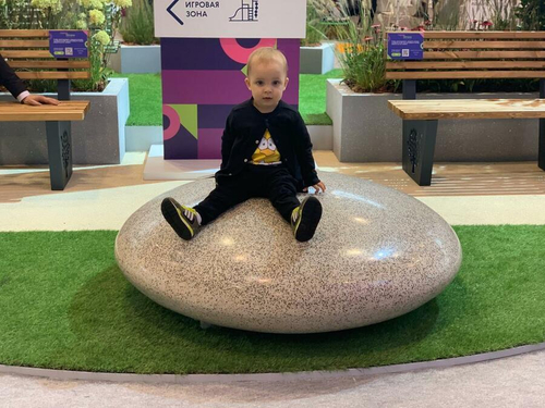 Скамья Галька Круглая (без спинки)