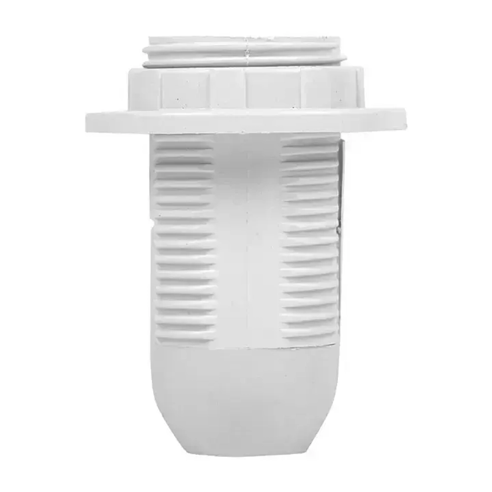 Патрон для лампочки пластиковый с кольцом, цоколь Е14, 3 штуки, термостойкий пластик