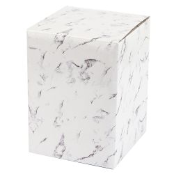 Банка для сыпучих продуктов (с бамбуковой крышкой) "Черный мрамор" d=10,5см. h=17см. v=850мл. (подар