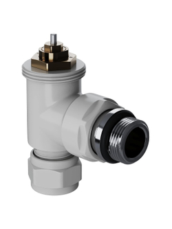 Набор термостатический угловой Royal Thermo Design Pro 15мм М30х1,5 (Белый)