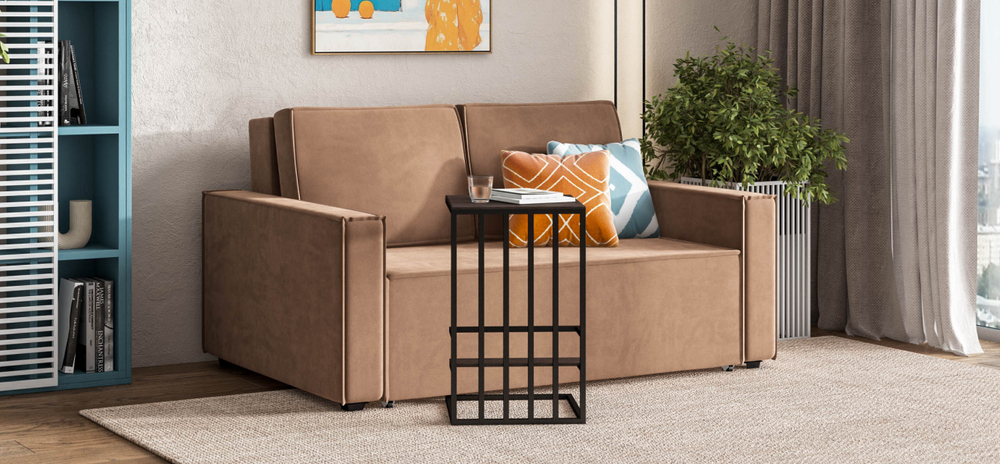 Диван Норд двухместный Велюр Монолит мокко