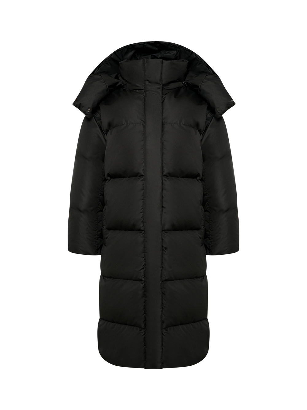 ПРЕДЗАКАЗ MAXI пуховик с объемным капюшоном,BLACK 🌌🌌🌌