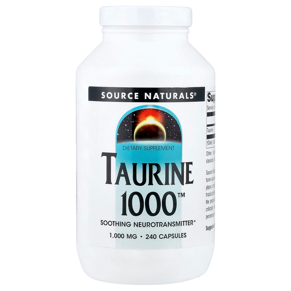 Source Naturals, Taurine 1000™, 1000 мг, 240 капсул
