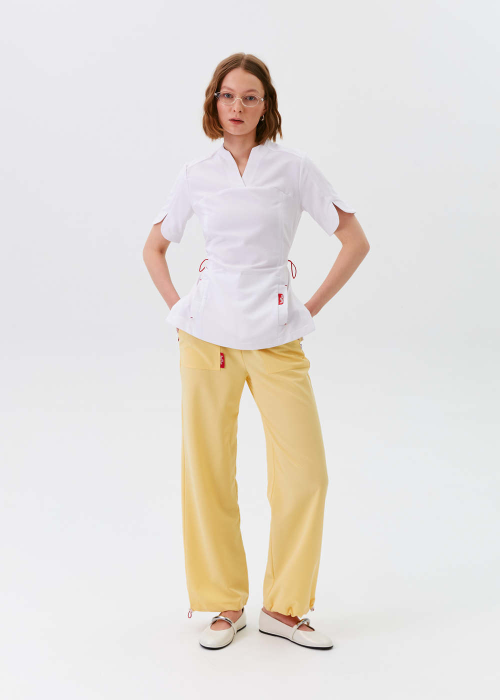 Топ медицинский женский Ньюлук, белый