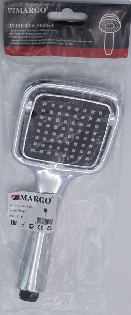 Лейка для душа КВАД. (1 поз.) в пакет МАРГО (100/1шт)