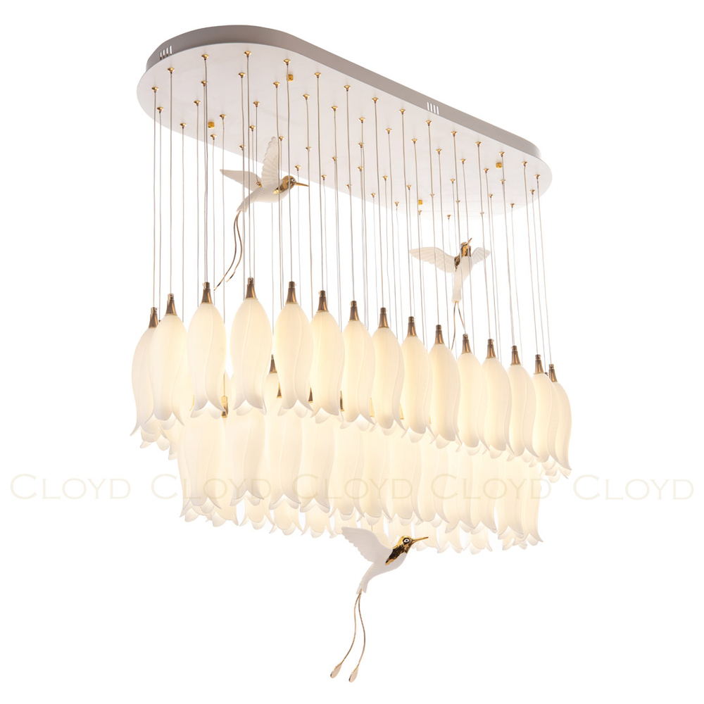 Люстра Cloyd ARGANA C54 / шир. 110 см- керамика, фарфор - белый (арт.10814)