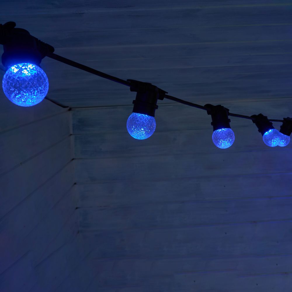 LED-D45-1W-BLUE-E27-CL-С PINEAPPLE Лампа декоративная светодиодная. Форма Ананас. прозрачная. Цвет синий. Картон. ТМ Volpe
