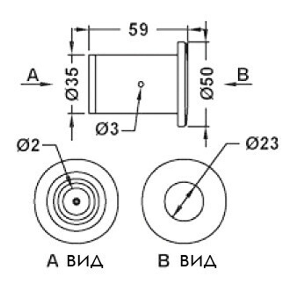 Пневмокнопка резьбовая для гидромассажа, ABS-пластик - EM1845 - AquaViva