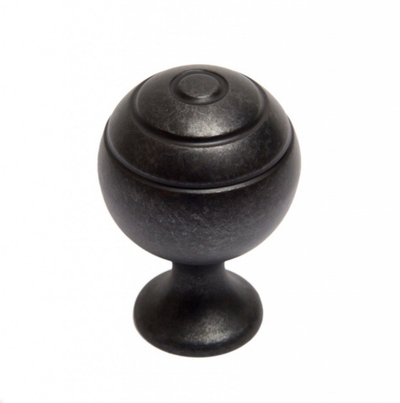 Ручка мебельная кнопка ВАЛМАКС RС446ABL.4 старинный черный MOBY/20