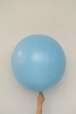 S шар гигант 24"/60 см макарун нежно голубой  пастель (БГ-90)