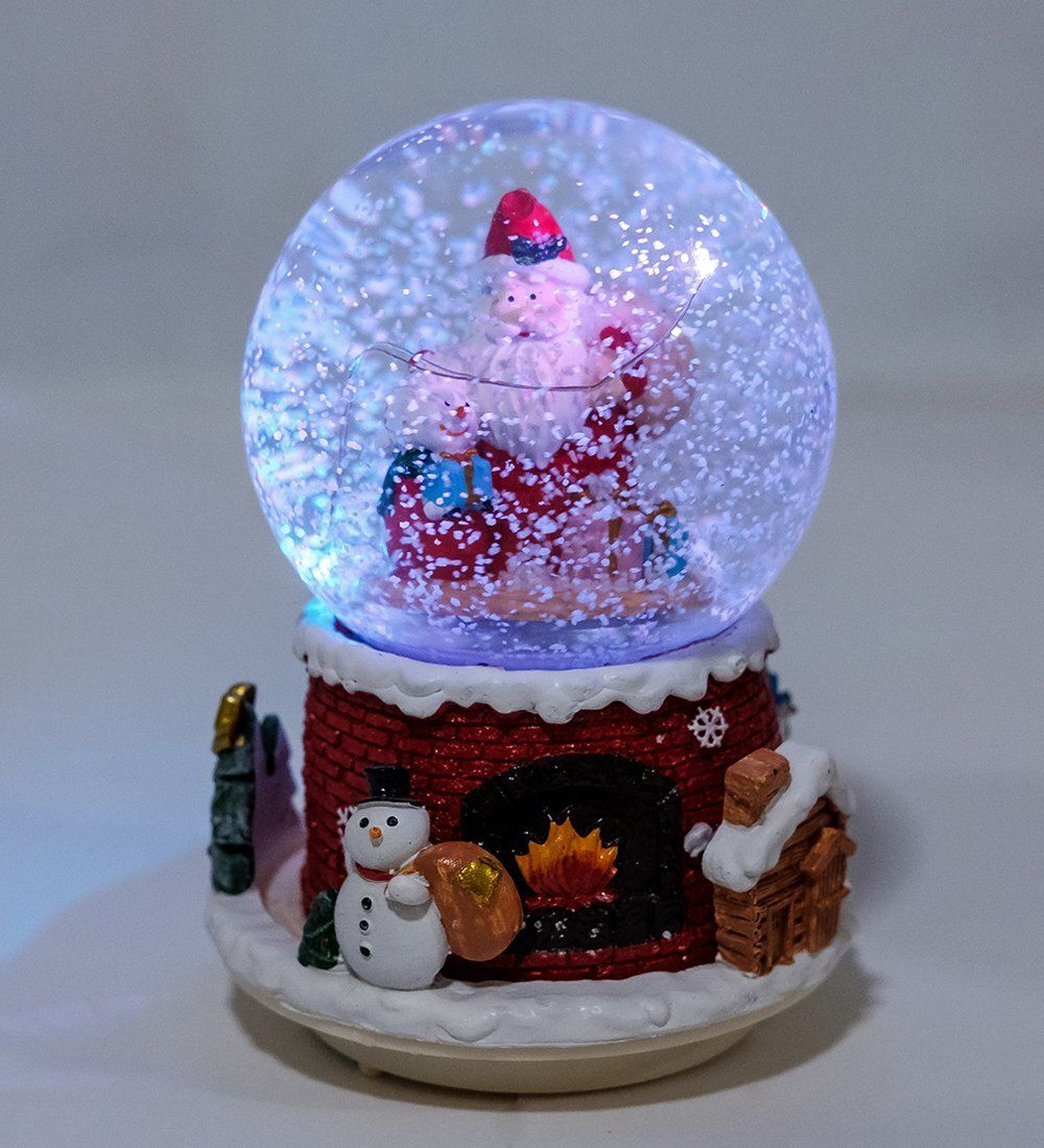 PM-57 Шар со снегом муз. с подсветкой «Новогоднее Чудо»