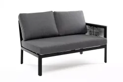 "Париж" модуль диванный левый, двухместный, цвет серый