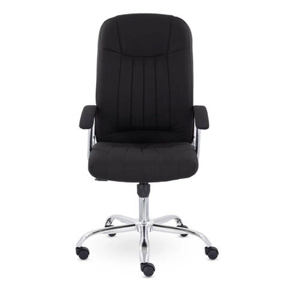 Кресло офисное "Бостон", CH-277, хром, ткань, черный (М-16)